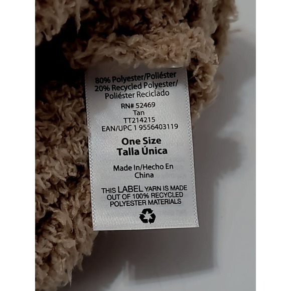 NWT Time and Tru Womens Ladies Beige Cozy Ribbed Oblong Scarf One Size Soft - Picture 4 of 6